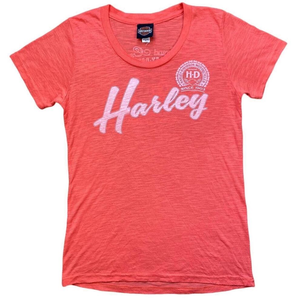 Harley-Davidson Coral Pink Short Sleeve Tee